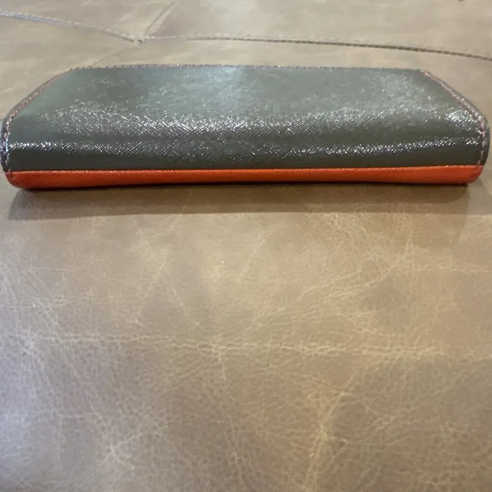 Marc By Marc Jacob’s Orange And Brown Bi-Fold 7.5” X 3.5” Wallet